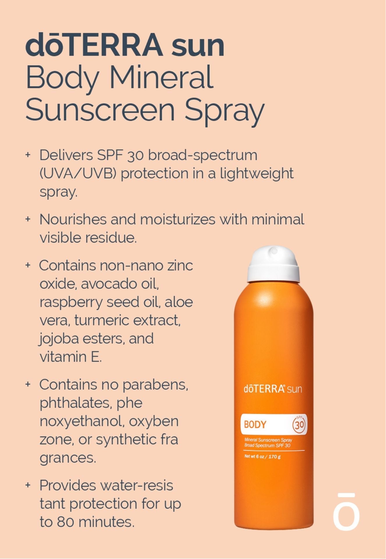 dōTERRA sun® Body Mineral Sunscreen Spray